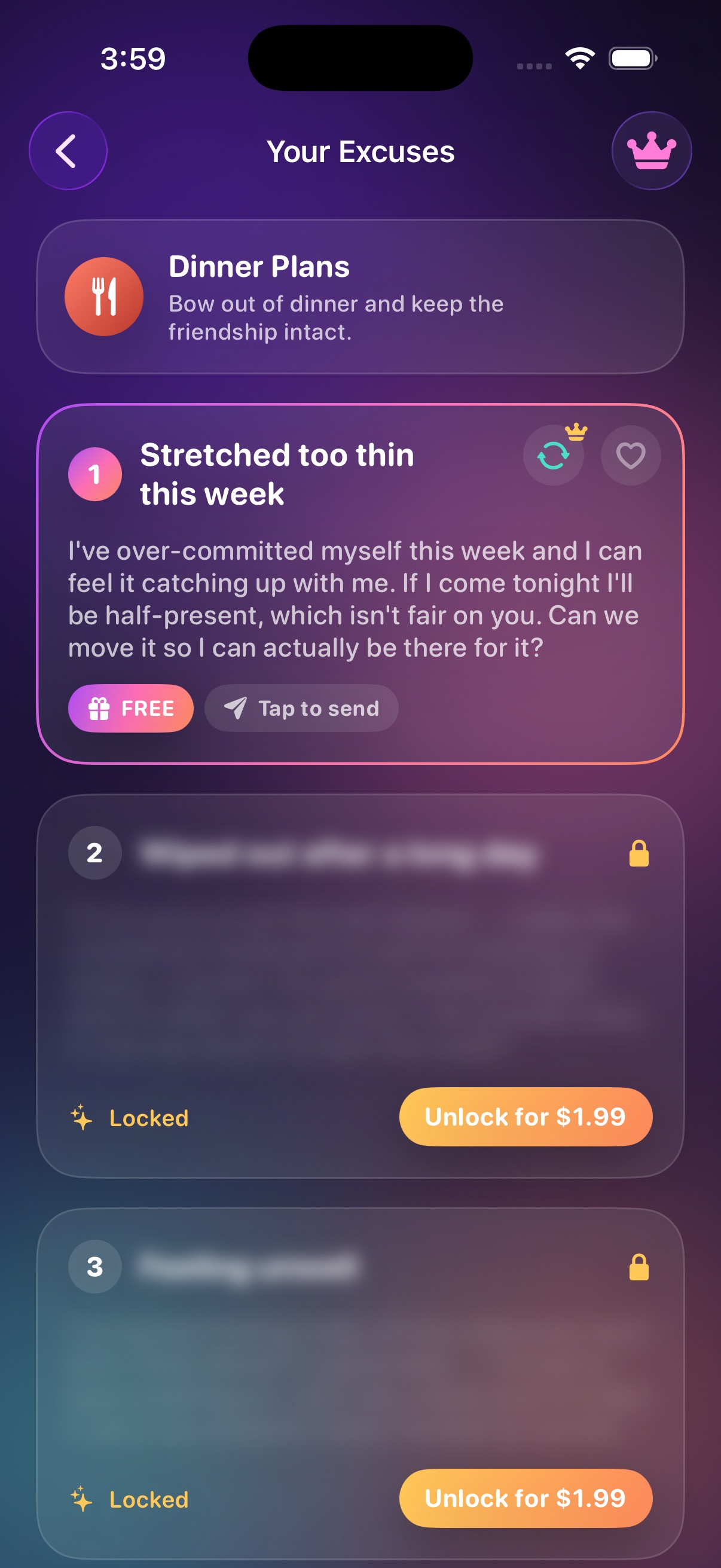 Airtight: Excuse Generator screenshot