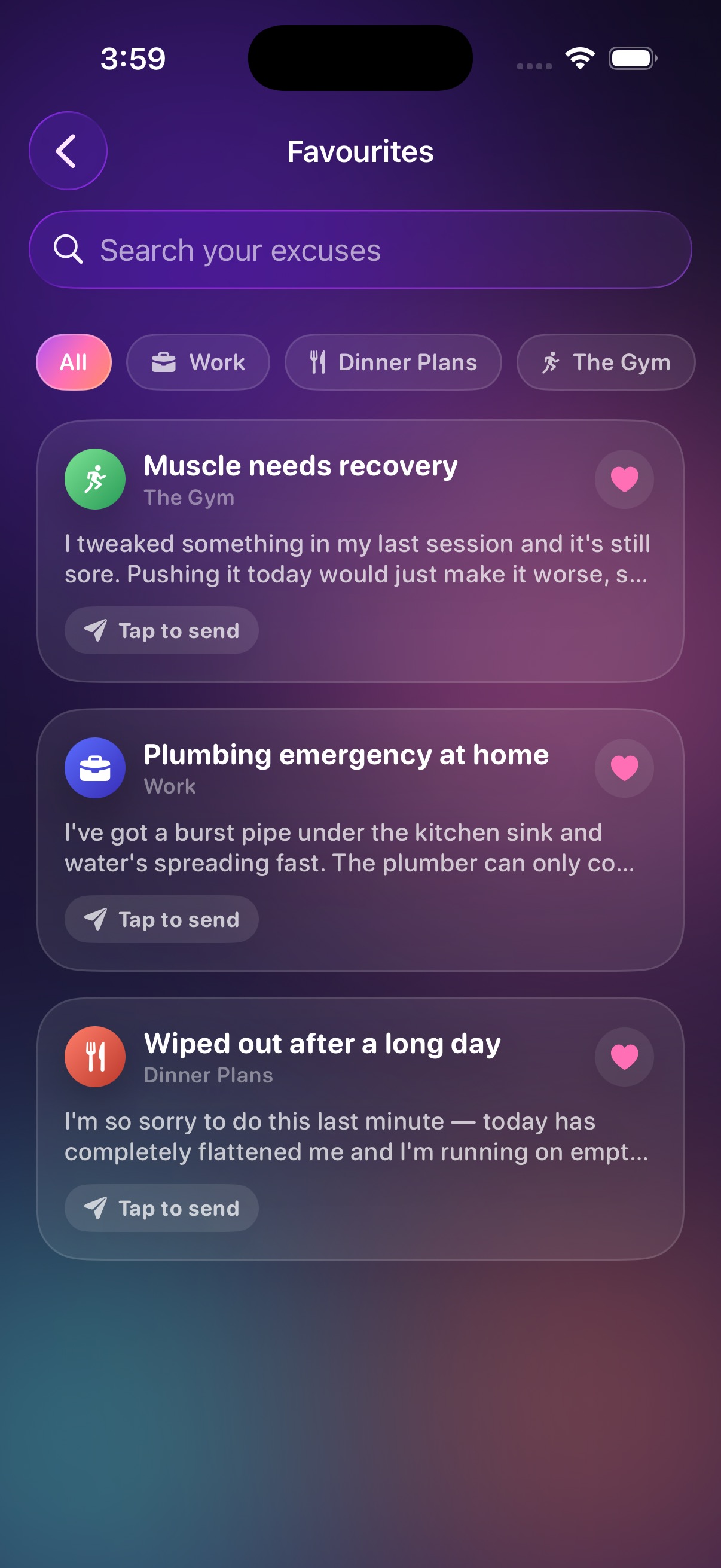 Airtight: Excuse Generator screenshot