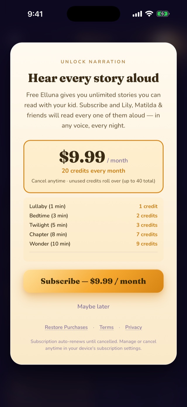 Elluna screenshot